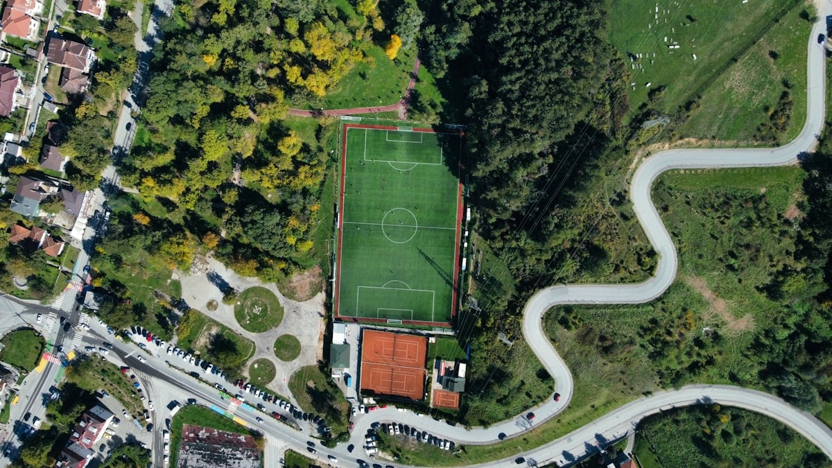a large green field